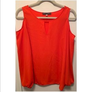 Red Cold Shoulder Top